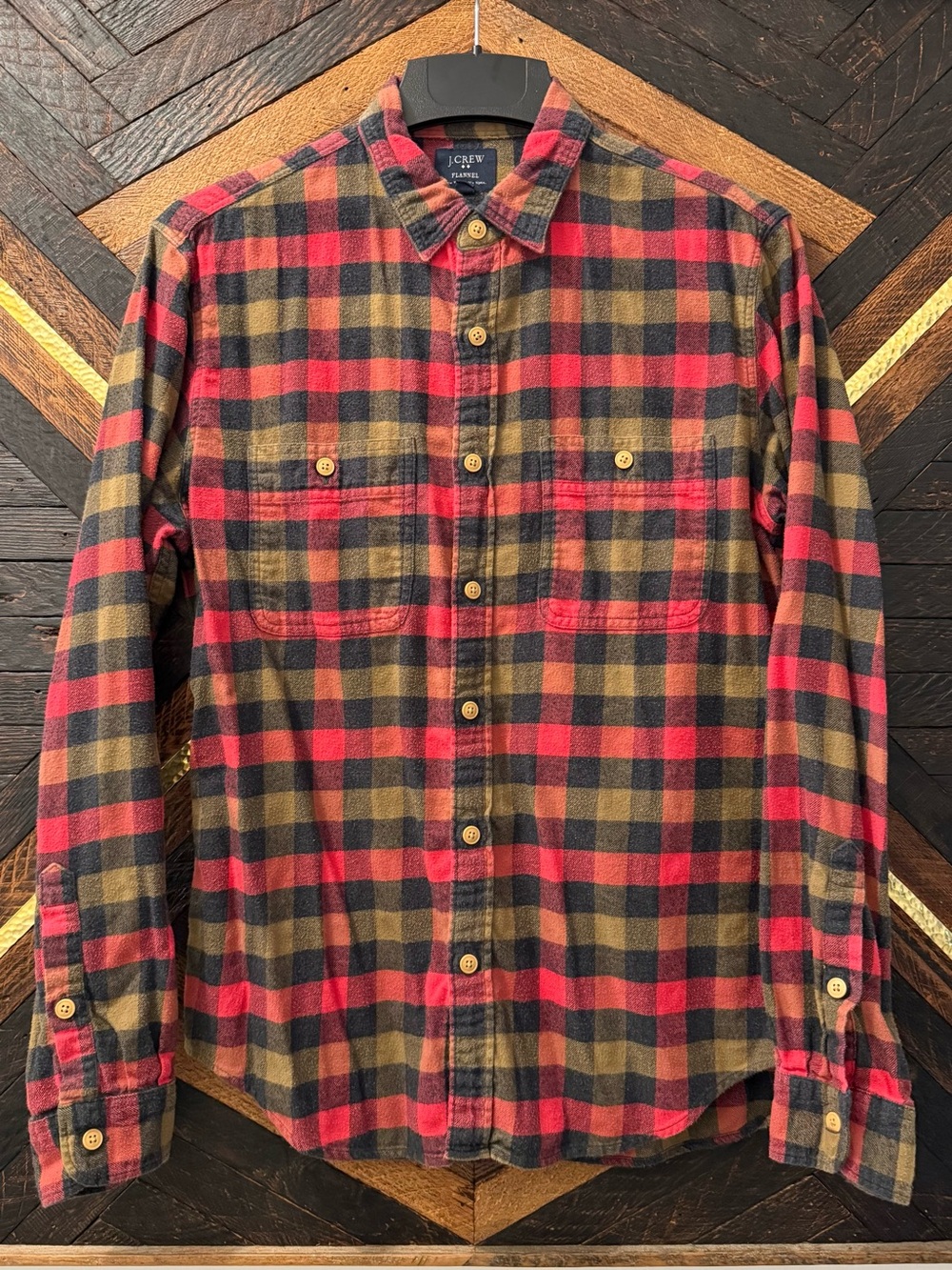 J. Crew Men’s Plaid Brushed Flannel Shirt